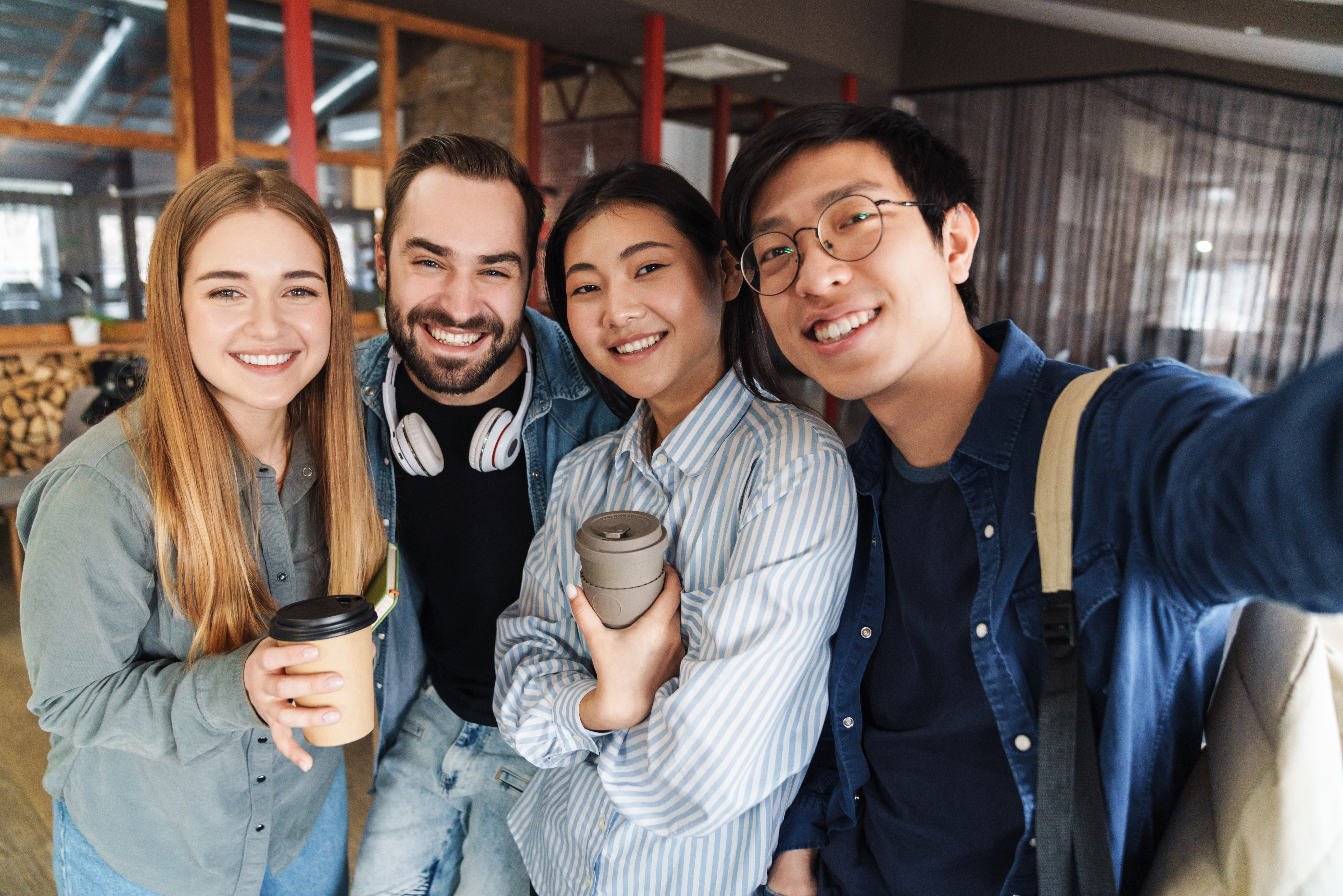 A group of Gen Zers taking a group photo